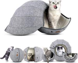 Cueva para Gatos Suave y Plegable, Túnel para Mascotas, Condominios, Juguete Multifuncional y Divertido, Cama para Cachorros, Perros y Gatos - Product Image 1