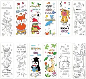 32 P ألوان الإشارات المرجعية الخاصة بك للأطفال الطلاب DIY الحيوان