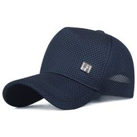 Gorra de béisbol de 5 paneles estilo chino con corona rígida, gorra de verano transpirable de malla tipo sándwich, gorra de protección solar ajustable para hombres y mujeres