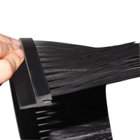 Brosse de nettoyage industrielle en nylon doux, anti-poussière, avec base en caoutchouc