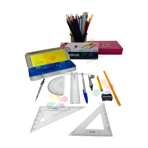 Geometria <span class=keywords><strong>bussola</strong></span> e goniometro Set di 6 pezzi strumenti di matematica per gli studenti delle scuole medie - Product Image 5