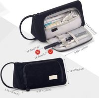 Trousse à crayons multifonctionnelle de grande capacité, sac de rangement de papeterie avec compartiments à fermeture éclair pour étudiants