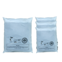 Sacs d'emballage pour chaussettes et chaussures en PLA biodégradable et compostable, écologiques, avec logo imprimé offset thermoscellable et valve auto-adhésive