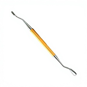 Lime à os dentaire double extrémité, manche doré, acier inoxydable allemand, lame tranchante, pour modelage osseux manuel, haute qualité, chirurgie générale - Product Image 1