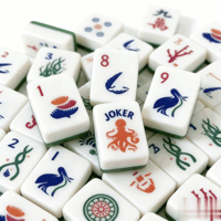 Tuiles de Mahjong Américaines en Cristal Uniques et Modernes, Colorées, à Couche Unique, 160 Pièces Durables pour Jeux de Société en Famille, Personnalisables