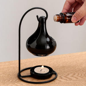 Brûleur d'Encens en Céramique pour Huiles Essentielles, Diffuseur d'Arômes, Chauffe-Cire Fondue, Porte-Bougie Chauffant, Kit Cadeau d'Aromathérapie pour la <span class=keywords><strong>Maison</strong></span> - Product Image 1