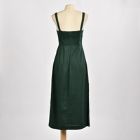 Robe Chic Prairie Sans Manches en Coton et Lin Tissé Naturel, Coupe Droite Respirante, Ajustement Moderne avec Découpes – Prix Compétitif
