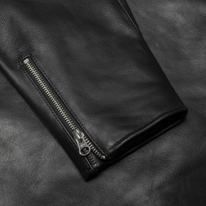 مخصص مقاوم للرياح فارغة بدوره أسفل الرقبة سحاب الأكمام الرجال سترة جلدية - Product Image 5