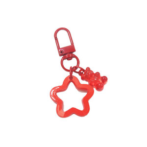 七彩熊五角星亚克力钥匙扣挂件可爱包挂件 - Product Image 1