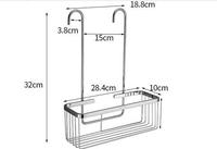 Aucun Perçage En Acier Inoxydable Suspendus De Stockage De Bain Douche Plateau Caddy Panier Shampooing Organisateur pour Salle De Bains