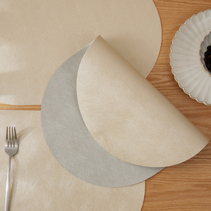 Set de table ovale de style nordique, couleur unie, résistant à l'huile et isolant thermiquement, pour la salle à manger - Product Image 3
