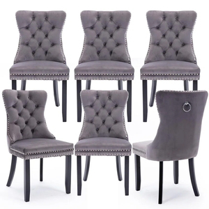Set di <span class=keywords><strong>sedie</strong></span> per sala da pranzo di lusso moderno Hotel per mobili <span class=keywords><strong>in</strong></span> metallo acciaio inossidabile <span class=keywords><strong>grigio</strong></span> velluto <span class=keywords><strong>in</strong></span> <span class=keywords><strong>tessuto</strong></span> da pranzo sedia da ristorante - Product Image 1