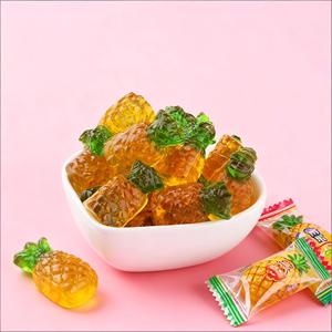 Chine Vente en gros <span class=keywords><strong>de</strong></span> vrais bonbons à la gelée <span class=keywords><strong>de</strong></span> fruits divers goûts saveur d'ananas collations 3d bonbons ananas gommeux - Product Image 1
