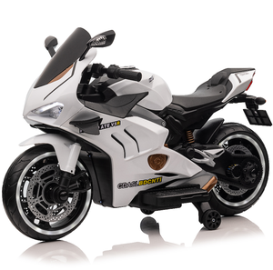 Moto Elétrica Infantil Branca com Para-brisa Fumê e Design de Freio a Disco Simulado para Diversão Interna - Product Image 3
