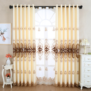 <span class=keywords><strong>Pas</strong></span> <span class=keywords><strong>cher</strong></span> en gros luxe broderie floral rideau de fenêtre pure ensemble salon chambre - Product Image 5