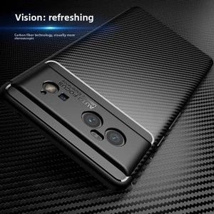 Carbon <strong>Fiber</strong> Pattern Soft TPU Mobile Phone Case for <strong>Google</strong> Pixel 10 9 8 7 6 Pro Shockproof Protective Cell Phone Cover - Product Image 3