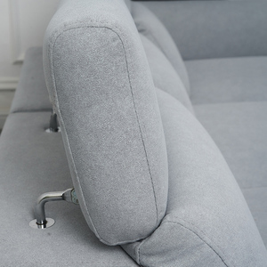Sofá en forma de L para sala de estar, juego de sofás seccionales de tela ajustable gris <span class=keywords><strong>Euro</strong></span> - Product Image 4