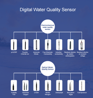 Testeur de qualité de l'eau intelligent multi-paramètres numérique WiFi Dongrun en ligne (DO, pH, TDS, EC, Temp.) Analyseur de COD, ORP, de turbidité et de métaux lourds