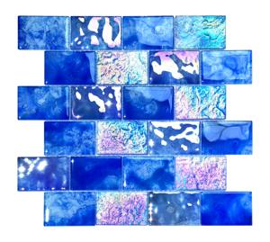 Mosaico de Vidrio Azul para <span class=keywords><strong>Piscina</strong></span> de 73x48, Azulejos de Pared para Decoración de Dormitorio, Baño, Cocina y Pasillo - Product Image 6