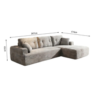 Canapé modulaire sectionnel moderne 30D en éponge haute densité compressée sous vide, de forme carrée, trois places, pour appartement et salon de loisirs