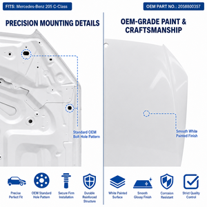Capó de Motor Original Desmontado para <span class=keywords><strong>Mercedes</strong></span> Benz <span class=keywords><strong>Clase</strong></span> <span class=keywords><strong>C</strong></span> W205 2015-2018 OE 2058800357 C63 Calidad Aprobada 100% Probado - Product Image 4