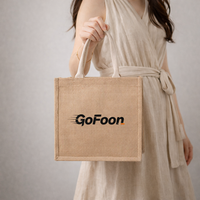 Sacs fourre-tout fonctionnels en jute de luxe en gros, durables, à motif de dessin animé, extra grands, emballés en boîte, pour cadeaux et shopping, avec logo personnalisé