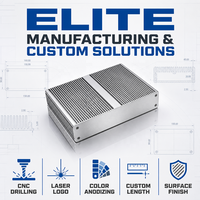 Kotak Proyek Elektronik Mini PC, Casing Kustom CNC Aluminium Ekstrusi, Desktop Mini ITX, Set Top Aluminium, Casing Mini PC Aluminium