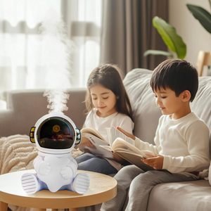 Humidificateur portable en plastique Astronaute, alimenté par USB, mini veilleuse LED, silencieux (<36dB), manuel, 0,5L, pour chambre/bureau, amusant et fonctionnel - Product Image 6