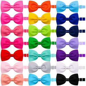 Cross-border New Solid Color Polyester Winter Classic Pet Bow for <b>Dogs</b> Adjustable Universal Color - Product Image 4