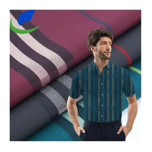 Rts Milieuvriendelijke Rimpelvrije Garen Geverfde Visgraatstoffen Voor Shirts Bamboe Stretch Textiel