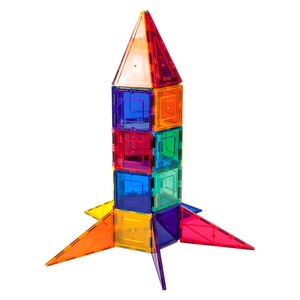 Wholesale High Quality Acrylic Magnetic Stacking Educational Toys Colorful Building Tiles Famous Buildings Theme 5-7 Years Play - Product Image 2