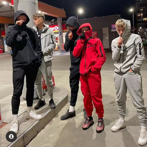 ชุดวอร์มเล่นบาสเก็ตบอลสำหรับผู้ชายเสื้อแจ็กเก็ตผ้าคอตตอนคุณภาพดีสไตล์อเมริกันคลาสสิกลำลอง - Product Image 3