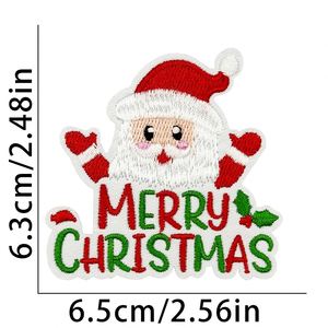 Nouvelle broderie thermocollante écologique Père Noël et Bonhomme de neige pour la décoration de sacs, vêtements et chapeaux - Product Image 6