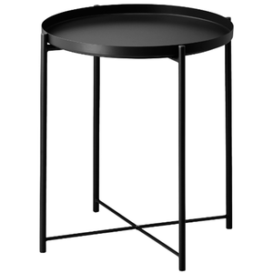 <span class=keywords><strong>Mesa</strong></span> de Centro Redonda de Metal con Bandeja Extraíble, Muebles Modernos para Sala de Estar, Uso Interior/Exterior en Balcón o Sala de Estar - Product Image 1