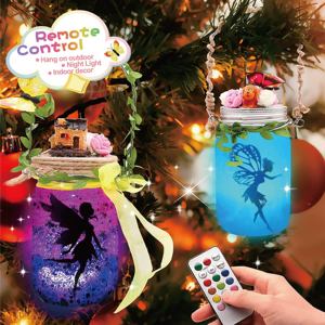 Kit de Manualidades de Linterna de Hadas con Control Remoto, Lámpara Nocturna de Frascos Mason, Proyecto de Arte Decorativo para Jardín, para Fiestas de Cumpleaños y Escuela - Product Image 6