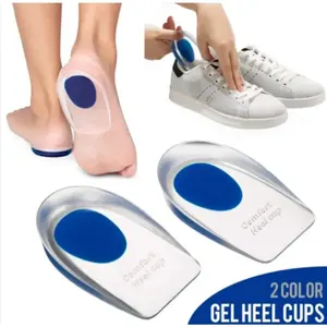 Vente en gros 1 paire de semelles intérieures en gel de silicone pour hommes et femmes, traitement de la douleur des épine calcanéenne, coussinets de massage absorbant les chocs pour les pieds, soin spa - Product Image 6