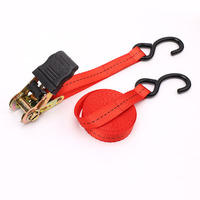 Kit de sangles à cliquet en polyester avec crochet en S, certifié CE, capacité de charge de 1000 kg, pour sécuriser les charges sur les camions, les remorques et les fourgons