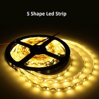 DC 12V 24V 120Led fleksibel dapat ditekuk bentuk S tipe Zigzag SMD 2835 Led Strip cahaya untuk saluran huruf Neon tanda