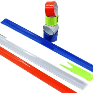 Custom Plastic Reflector Sports Slap Bracelet Reflex Tape Snap Wrap 3M-High Gloss Reflex Material