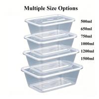 Boîte alimentaire en plastique transparent sur mesure, pour la préparation des repas, la restauration rapide, les plats à emporter, boîte à lunch carrée, jetable