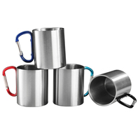 2025 tasse en acier inoxydable de haute qualité en gros avec logo personnalisé mousqueton sous vide tasse à café pour le camping