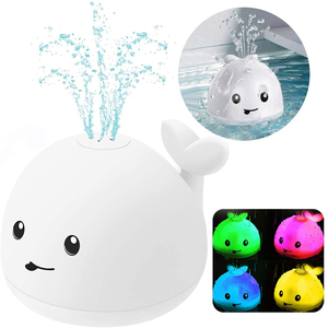 HY 2026 Juguete de Agua con Luz LED en Forma de Ballena, Rociador de Agua de Plástico con Sensor, Juguetes para Bañera para Niños Pequeños y Niños, Éxito en <span class=keywords><strong>TikTok</strong></span> - Product Image 2
