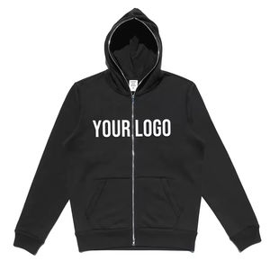 HEALY Custom Heavyweight Streetwear <b>Hoodie</b> 400GSM 100% Cotton French Terry Full <b>Zip</b> Custom Blank <b>Graphic</b> Y2K for Fashion - Product Image 2