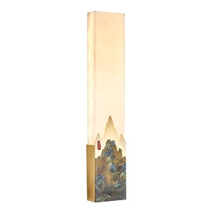 Huiju <b>Lighting</b> Chinese Style Wall Lamp Marble LED 220V Living Room Bedroom <b>Decorative</b> Light - Product Image 5