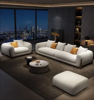 Vente directe des fabricants de meubles de salon modernes nordiques, canapé modulaire beige et blanc, canapé de sol Booker