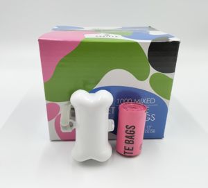Las más nuevas bolsas de caca de perro rosa ecológicas de 50 rollos, Material De plástico reciclable con cordón conveniente para una eliminación de residuos de mascotas - Product Image 5