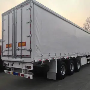 3 Alex 40ft 50ft 40 Ft Insulated Van Box Reefer Semi Trailer Curtain Side Truck Trailer