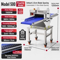 Trancheuse haute performance entièrement automatique industrielle commerciale pour viande fraîche bœuf, porc, volaille, 220V/380