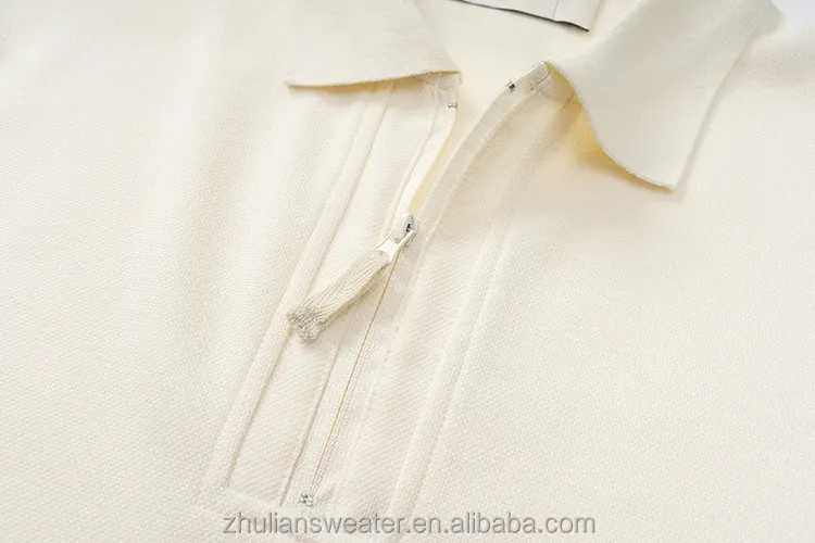 Camisa polo masculina casual de manga curta com zip logotipo de algodão piquê de verão personalizada de alta qualidade