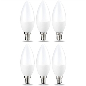 Bombilla LED tipo vela de 4.5W 6500K E14, 6 unidades por paquete, ideal para iluminación decorativa y ambientes cálidos. - Product Image 1